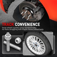 Kit de Conversión de Pernos y Tuercas de Rueda BEVINSEE de 75 mm M12x1.5 para BMW E90 E91 E92 E93 2006/2007-Presente