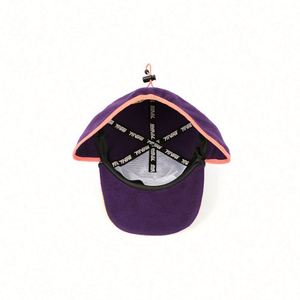 Winter Protection Custom Purple Speed Fleece Earflap Winter <b>Hat</b>, Embroidery Fleece Warm Rope Brim Winter Snapback Cap - Product Image 6