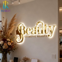 Letrero Luminoso Personalizado con Letras 3D Retroiluminadas por LED, Letrero de Acero Inoxidable para Negocios, Tiendas, Letrero Exterior para Comercios