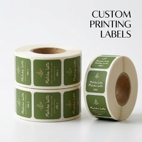 Label Gulung Logo Kustom Tahan Air Stiker Vinyl Laminasi Matte Perekat Sendiri Cetak Dekal untuk Kemasan Botol Stoples Kotak