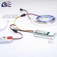 Commutateur tactile intelligent à une touche avec affichage de l'heure et de la température, variateur de lumière intégré, miroir IP20, DC 12V 5A