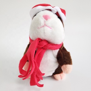 16 Cm Talking Hamster Với Giáng Sinh Mũ Và Khăn Quàng - Product Image 4