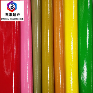 Tela de Microfibra Bokang, Cuero Sintético PU Resistente al Agua, Color Sólido, Acabado Espejo, para Calzado - Product Image 1