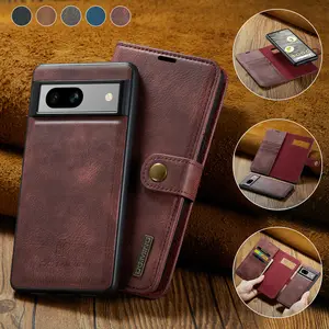 Wholesale DG.MING Texture Stand Flip PU Leather Wallet Card Holder Cover For Google Pixel 7Pro/7A Cell Phone Case