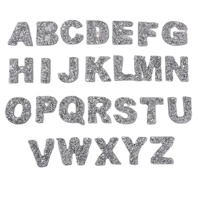 Sıcak moda <span class=keywords><strong>elbise</strong></span> aksesuarı demir on destek ısı preslenmiş yapışkanlı sırt temizle kristal rhinestone mektubu alfabe yamalar