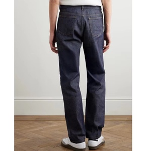 Jean vintage bleu selvedge pour homme - Coupe slim droite <span class=keywords><strong>en</strong></span> denim brut - Denim <span class=keywords><strong>japonais</strong></span> 14oz <span class=keywords><strong>en</strong></span> coton (commande <span class=keywords><strong>en</strong></span> gros MOQ 50) - Product Image 3