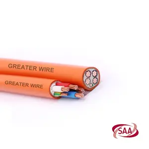 SAA AS/NZS 5000,1 2 3 4 Core & Earth 16mm2 25mm2 35mm2 50mm2 95mm2 120mm2 Cable circular naranja de cobre XLPE Cable 70mm