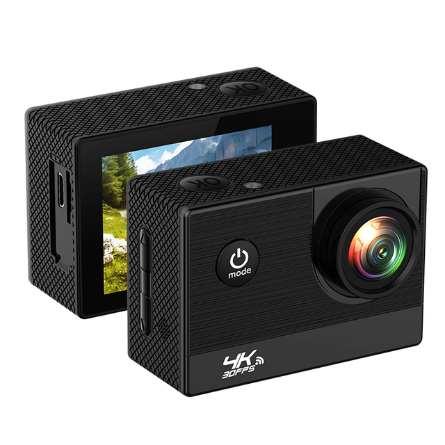 Cheap 3K Sport Action Camera Wifi App Connect 2.0inch Hd Large Screen 30m Case Waterproof 4x Zoom 170 Degree Wide Lens Camera