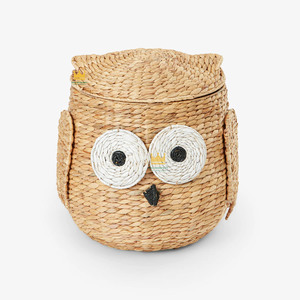 Cesta de Almacenamiento Ecológica de Seagrass con Tapa, Tejida a Mano, Organizador de Juguetes para Dormitorio Infantil - Product Image 1