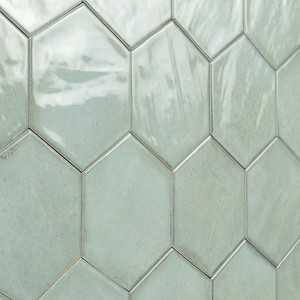 Piastrella Esagonale Fez Acquamarina 13 x 15 Cm Finitura Lucida Bordi Irregolari - Product Image 4