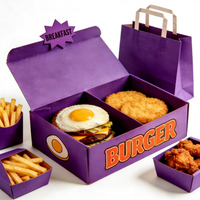 Pochettes à Burritos Mexicains Jetables Biodégradables Écologiques pour Fast-Food, Impression Personnalisée du Logo, Carton Ondulé pour Burgers et Frites