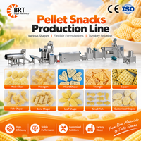 Ligne de production de snacks en granulés pour les chips Fryums Slanty et équipement de fabrication de snacks en granulés 2D 3D pour les usines alimentaires