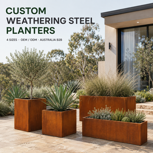 Extra Large Corten Steel <b>Planter</b> <b>Box</b> Square Rectangular Outdoor Weathering Metal OEM Wholesale Australia - Product Image 1