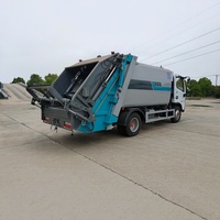 Truk Sampah Kompresi Limbah Sanitasi Robot-dilas, Kotak Tertutup Penuh Anti Bocor, Segel Hidrolik Impor, Pemuat Belakang