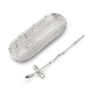 Cuchara de té de estaño hecha a mano, forma ovalada, para ceremonia del té Kung Fu, accesorio para el té - Product Image 5