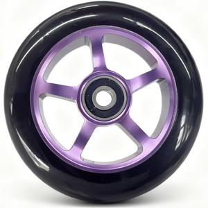 גלגלי PU עם ליבת אלומיניום איכותית 100MM של Ruidongle לקורקינטים מהירים, גלגלים לפעלולים קיצוניים להחלקה מהירה - Product Image 5