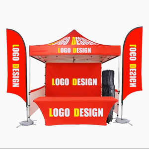 Tenda gazebo impermeabile con telaio in alluminio 10x10 e logo personalizzato, stampata, per fiere ed esposizioni - Product Image 1