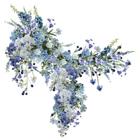 Bunga Sutra Buatan Warna Biru, Phalaenopsis, Tulip, Mawar, Lavender, Agapanthus, Larkspur, untuk Dekorasi Rumah & Pernikahan