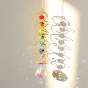 K9 Glass Indoor/Outdoor Suncatcher Rainbow Maker Espiral Tail Crystal Gazing Ball <span class=keywords><strong>Angel</strong></span> Sphere Mascot para colgar en la ventana del hogar - Product Image 5