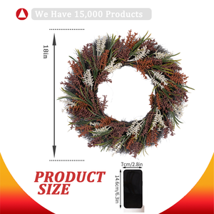 12"14"18"22"26" Autumn Grass <b>Wreaths</b> with Wheat Ears Plastic Artificial Vine Bulk Purchase of High Grade <b>Wreaths</b> - Product Image 4