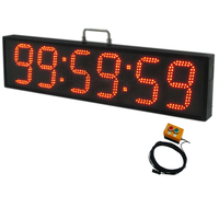 Minuterie numérique LED portable de 6 pouces avec 6 chiffres, étanche et bouton de réinitialisation supplémentaire, arrêt/démarrage
