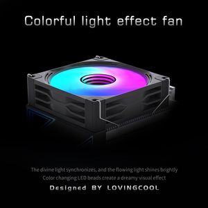 Lovingcool Small 3pin RGB PWM CPU Cooler 2 Heat Pipes Easy Installation 90mm Processor Heatsink Radiator <b>Fan</b> for Gaming <b>Computer</b> - Product Image 3