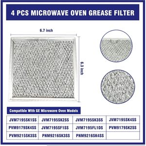 Filtro de Grasa de Aluminio para Horno Microondas, Paquete de 2, Filtro de Malla Duradero para Secado y Filtración - Product Image 5