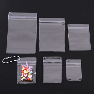 Custom Size Logo Clear PVC Resealable Zipper Plastic Bags Reusable Zip Pouches For Bulk Jewelry Gift Packaging Wholesale - Product Image 4