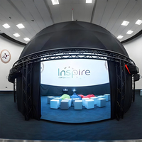 Dôme de projection sphérique immersif avec structure en tuyaux de fer |   Écran de projection interne pour cinéma |   Dôme de planétarium pour musées et cinémas 5D