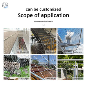 Filet de protection antichute en treillis métallique flexible en acier inoxydable à tissage uni, personnalisable, pour travaux en hauteur - Product Image 6