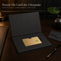 Boîte à cartes magnétique de luxe sur mesure, style livre rigide, avec insert en EVA pour emballage d'invitations bancaires VIP et hôtelières