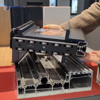 Puerta Corredera de Aluminio de Alta Resistencia con Marco Ultra Delgado JINGCHEN, Aislamiento Térmico, Doble Acristalamiento Low-E, Insonorizada, para Apartamentos, Villas y Hoteles