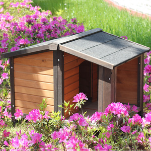 Extra grote XXL luxe moderne houten hondenkennel, hondenbench en dierenkooi met geprint patroon voor huisdieren - Product Image 3