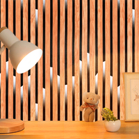 Sticker mural 3D minimaliste avec grille rayée pour fond de chambre à coucher, salon, bureau, décoration murale, papier peint