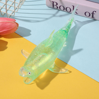 Mini jouet sensoriel anti-stress Ocean Shark à presser, en TPR, avec paillettes, pour enfants, unisexe, à récupération lente