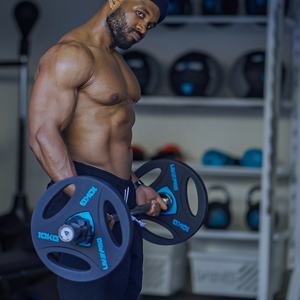 Dayanıklı 1.25-25kg dökme demir TPU poliüretan halter plakaları vücut geliştirme ağırlık kaldırma tampon için spor ekipmanları - Product Image 3