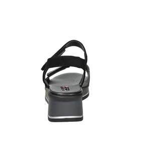 Sandalo con Zeppa Space Moda da Donna Nero 12422, Stile Estivo Comodo con Piattaforma - Product Image 4