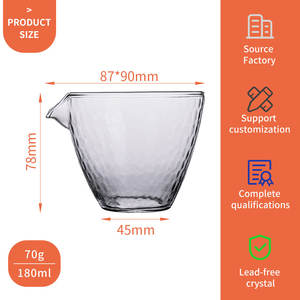 Vente en gros d'usine : Tasse à boisson minimaliste personnalisée, tasse à thé, tasse à eau, tasse en verre transparente de <span class=keywords><strong>petite</strong></span> taille pour la maison - Product Image 6