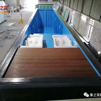 2025 nouveau Design Portable Mobile extérieur sol conteneur plongée vague faisant piscine jardin piscine avec fenêtre en verre