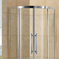Porte de douche en verre transparent de 8 mm, en acier inoxydable, fabriquée en Chine, modèle quadrant.