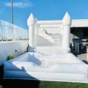 Maison de rebond <span class=keywords><strong>gonflable</strong></span> blanche pour enfants avec fosse à balles coulissante équipement de <span class=keywords><strong>jeu</strong></span> doux <span class=keywords><strong>piscine</strong></span> à balles - Product Image 5