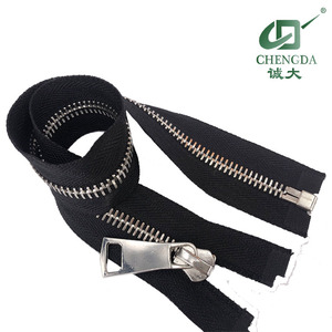 CHENGDA – <span class=keywords><strong>fermeture</strong></span> à glissière en <span class=keywords><strong>métal</strong></span>, extrémité ouverte et fermée, personnalisée, dents dorées brillantes, <span class=keywords><strong>fermeture</strong></span> à glissière en laiton doré pour veste, <span class=keywords><strong>double</strong></span> <span class=keywords><strong>curseur</strong></span> bidirectionnel - Product Image 3