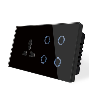 Shinelite 147*86 Mét Kích thước nhà Máy Giá Chất lượng cao thông minh Wifi cảm ứng 4 gang <span class=keywords><strong>switch</strong></span> & phổ ổ cắm - Product Image 1