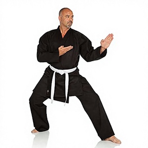 Uniformes de karaté noir en coton léger de haute qualité meilleure conception Pakistan sur mesure - Product Image 1