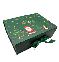 Boîte cadeau pliable magnétique personnalisée, boîte cadeau en papier pliable avec fermeture magnétique pour cadeau de Noël