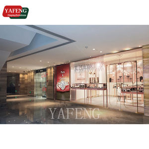 Venta directa de fábrica Gabinete de joyería de acero inoxidable dorado con iluminación LED Reloj y exhibición de joyería Vitrina de vidrio - Product Image 3