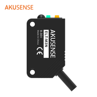 AKUSENSE Sensor Fotoeléctrico de Larga Distancia, Láser Resistente al Agua, Reflexión Difusiva Ip67, Forma Cuadrada, Tipo 2