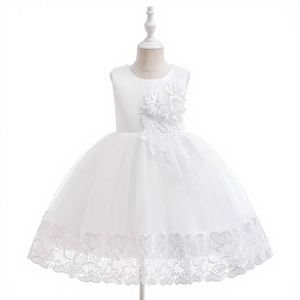 Elegante Abito <span class=keywords><strong>da</strong></span> Principessa per Bambine dai 3 ai 10 Anni, Vestito <span class=keywords><strong>da</strong></span> <span class=keywords><strong>Cerimonia</strong></span> con Fiori - Product Image 2