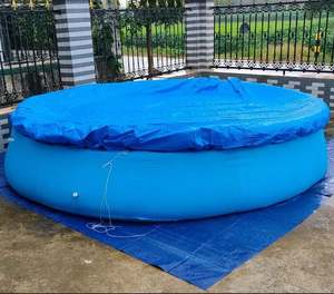 Couverture de piscine gonflable ronde, anti-poussière, imperméable à l'eau et à la pluie, pour piscine hors sol - Product Image 1