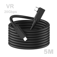 Câble d'alimentation USB C vers Type C à 90 degrés droit USB C pour oculus Link VR 10gbps